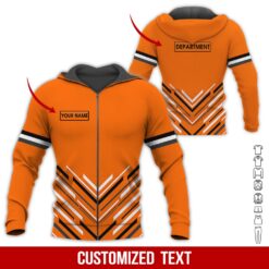 Custom Orange 3D Hoodie - photo 6