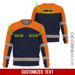 Custom Orange 3D Hoodie - photo 4