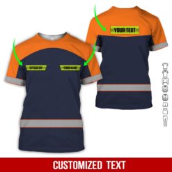 Custom Orange 3D Hoodie
