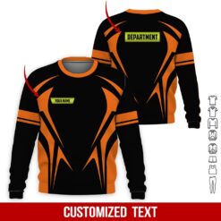 Custom Orange 3D Hoodie - photo 4