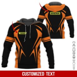 Custom Orange 3D Hoodie - photo 5