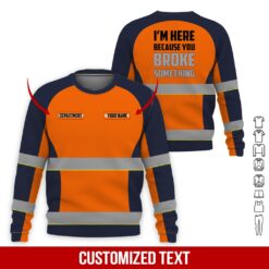 Custom Orange 3D Hoodie - photo 4