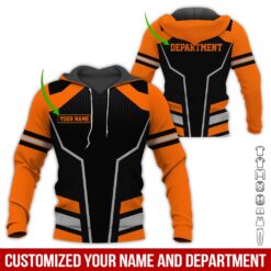 Custom Orange 3D Hoodie - photo 5