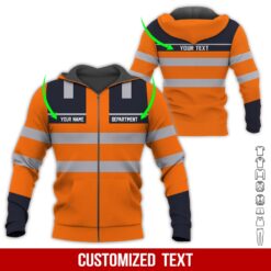 Custom Orange Heavy Equipment 3D Hoodie - photo 6