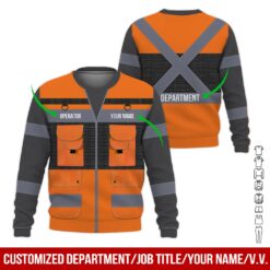 Custom Orange Workwear Style Hoodie - photo 4