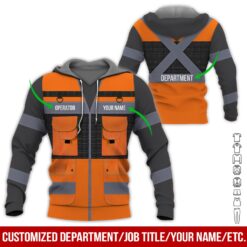 Custom Orange Workwear Style Hoodie - photo 5