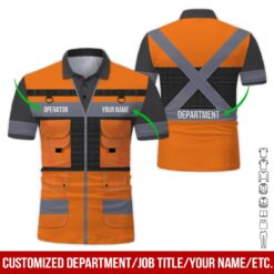 Custom Orange Workwear Style Hoodie - photo 2