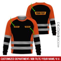 Custom Orange Workwear Style Hoodie - photo 4
