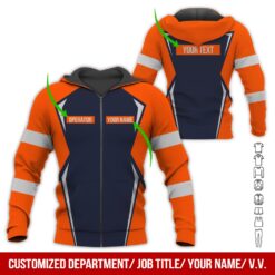 Custom Orange Workwear Style Hoodie - photo 6