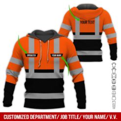Custom Orange Workwear Style Hoodie - photo 5