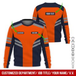 Custom Orange Workwear Style Hoodie - photo 4