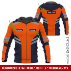 Custom Orange Workwear Style Hoodie - photo 6