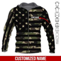 Custom Patriotic Camo 3D Hoodie - photo 6