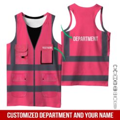 Custom Safety Vests Pink 3D Hoodie - photo 8