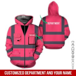 Custom Safety Vests Pink 3D Hoodie - photo 6