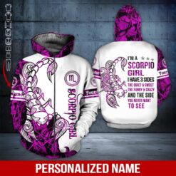 Custom Scorpio Girl 3D Hoodie - photo 6