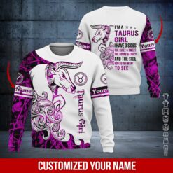 Custom Taurus Girl 3D Hoodie - photo 4