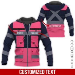 Custom Workwear Style Pink Hoodie - photo 5