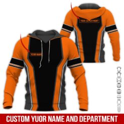 Custom Orange 3D Hoodie - photo 5