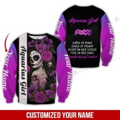 Custom Aquarius Girl 3D Hoodie - photo 4