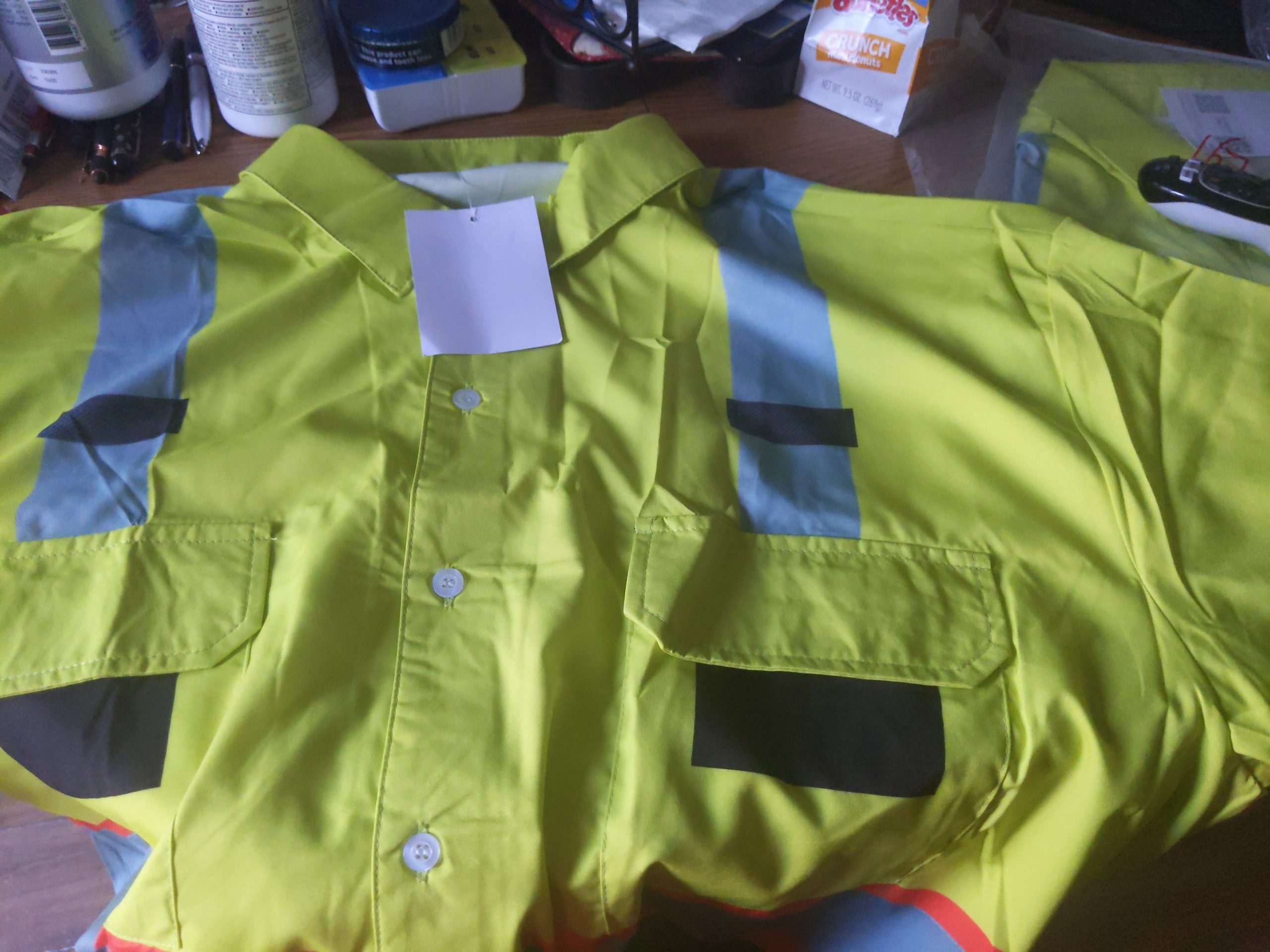 Click to view full screen Pocket - Personalized Name Workwear Style All Over Printed Clothes AV395 photo review