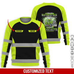 Custom Green Truck Driver 3D Hoodie - photo 13