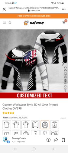Custom Workwear Style 3D All Over Printed Clothes DV898 photo review