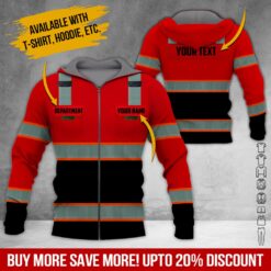 Red 3D Printed Custom Workwear Shirt - photo 6