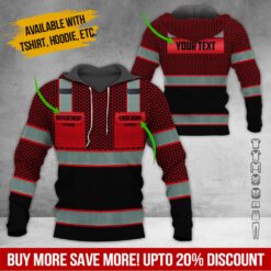 Custom Red Workwear 3D Hoodie - photo 5