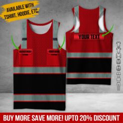 Custom Red 3D Workwear Pocket Uniform - photo 8