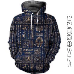 Egyptian Hieroglyphs and Symbols 3D Hoodie - photo 5