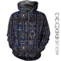 Egyptian Hieroglyphs and Symbols 3D Hoodie - photo 6