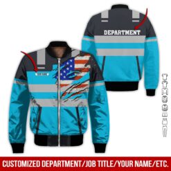 Custom American Blue Workwear Style Hoodie - photo 9