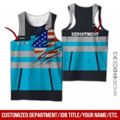 Custom American Blue Workwear Style Hoodie - photo 8