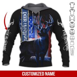 Custom American Deer 3D Hoodie - photo 5