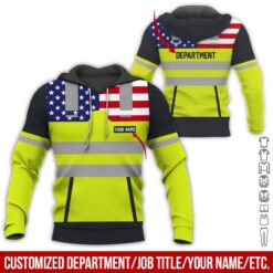 Custom American Flag Workwear Style Hoodie - photo 5