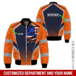 Custom Department Orange 3D Hoodie - photo 9
