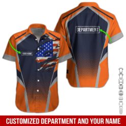 Custom Department Orange 3D Hoodie - photo 3