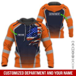 Custom Department Orange 3D Hoodie - photo 5