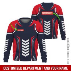 Custom Department Red Style 3D Hoodie - photo 4