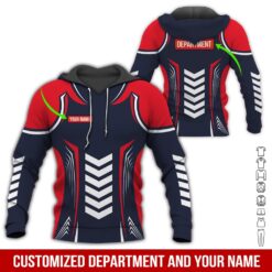 Custom Department Red Style 3D Hoodie - photo 5