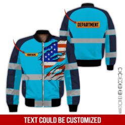 Custom Blue American Workwear Style Hoodie - photo 9