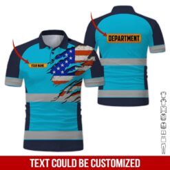 Custom Blue American Workwear Style Hoodie - photo 2