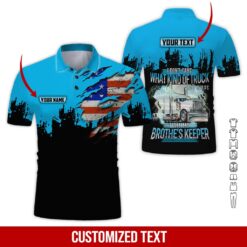 Custom Blue Truck Driver 3D Hoodie - photo 2