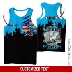 Custom Blue Truck Driver 3D Hoodie - photo 8