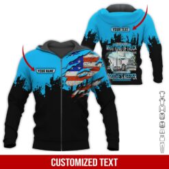 Custom Blue Truck Driver 3D Hoodie - photo 6