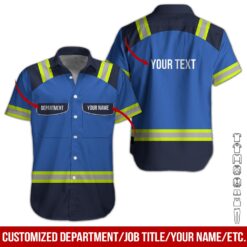 Custom Blue Workwear Style Hoodie - photo 3