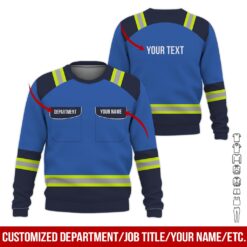 Custom Blue Workwear Style Hoodie - photo 4
