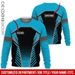 Custom Blue Workwear Style Hoodie - photo 4
