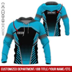 Custom Blue Workwear Style Hoodie - photo 5